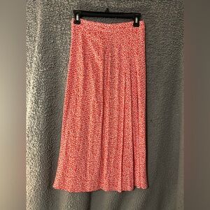 H&M Vibrant pink/ coral Patterned Maxi Skirt